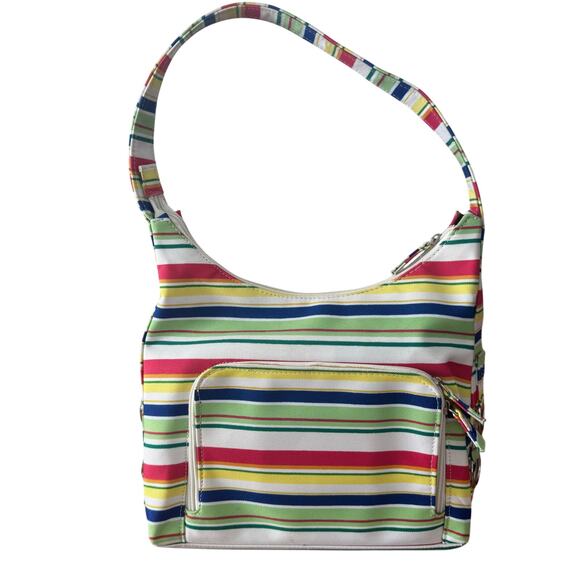 Festival Purse Colorful Colorful Stripe 90s Pockets Concert Travel Shoulder Bag - Picture 1 of 10